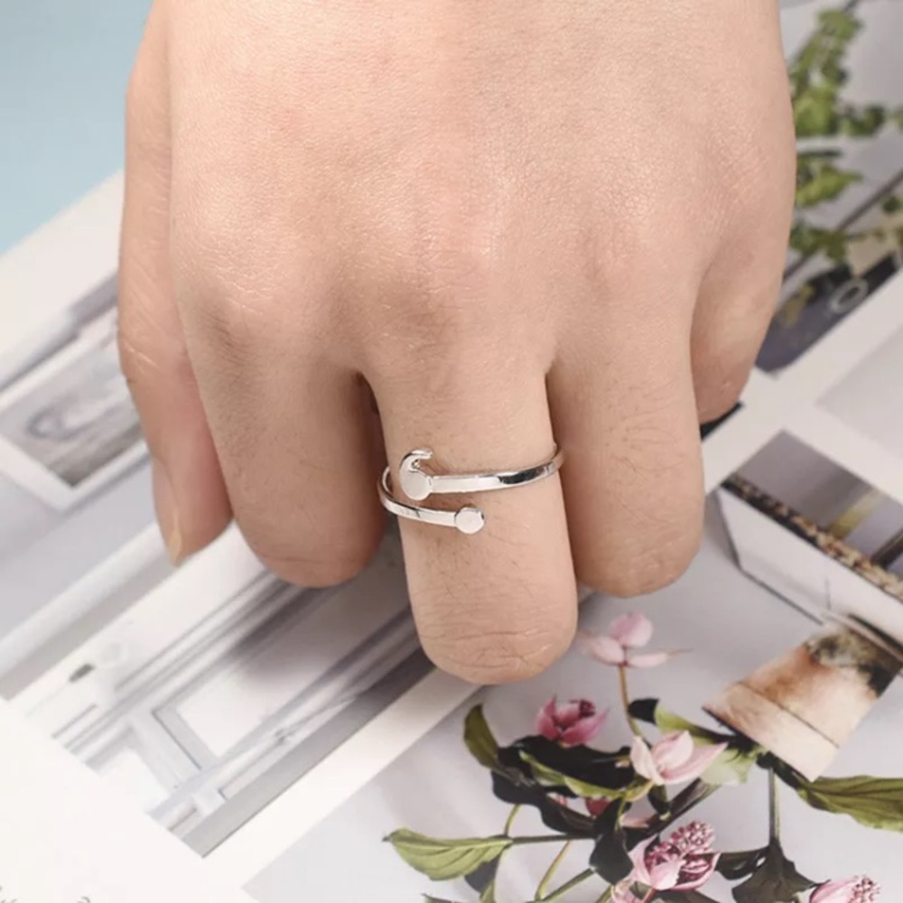“Girls Survive” Semi Colon ; Adjustable Polished Stainless Steel Ring